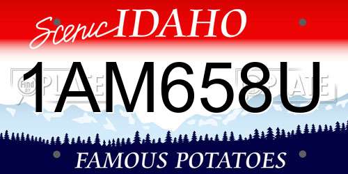 1AM658U Idaho License Plate