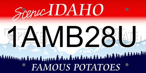 1AMB28U Idaho License Plate
