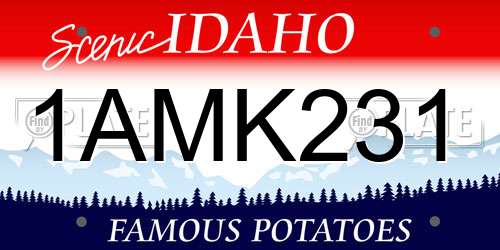 1AMK231 Idaho License Plate