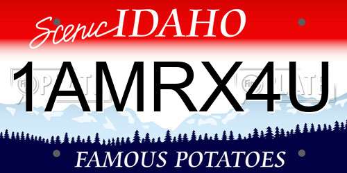 1AMRX4U Idaho License Plate