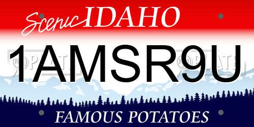 1AMSR9U Idaho License Plate
