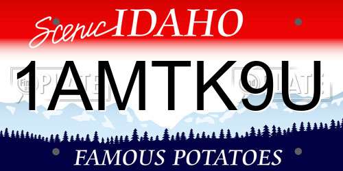 1AMTK9U Idaho License Plate