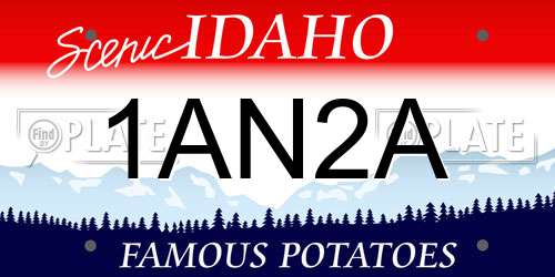 1AN2A Idaho License Plate