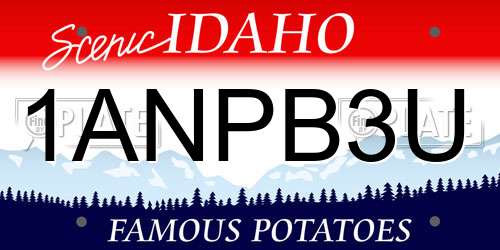 1ANPB3U Idaho License Plate
