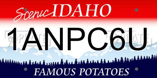 1ANPC6U Idaho License Plate