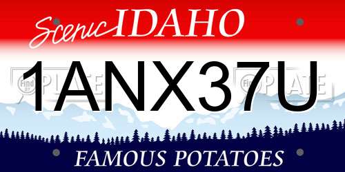 1ANX37U Idaho License Plate