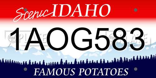 1AOG583 Idaho License Plate