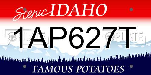 1AP627T Idaho License Plate