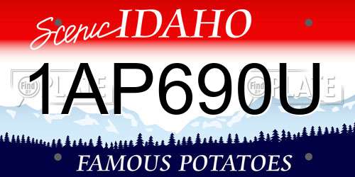 1AP690U Idaho License Plate