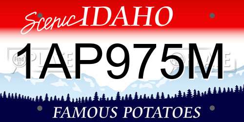 1AP975M Idaho License Plate