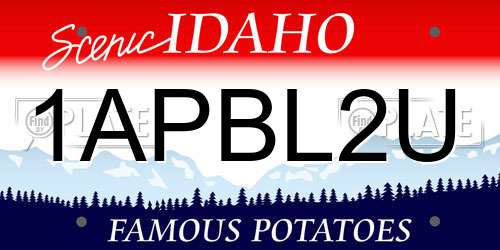 1APBL2U Idaho License Plate