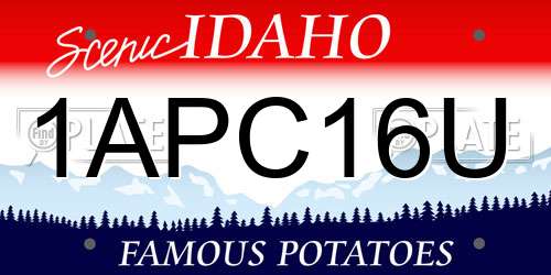 1APC16U Idaho License Plate