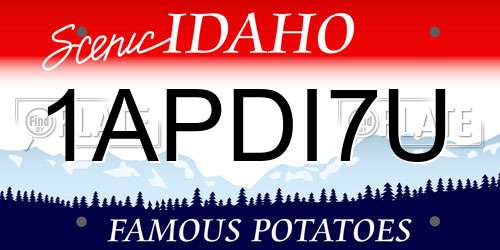 1APDI7U Idaho License Plate
