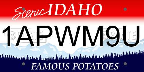 1APWM9U Idaho License Plate