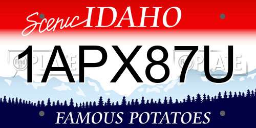 1APX87U Idaho License Plate