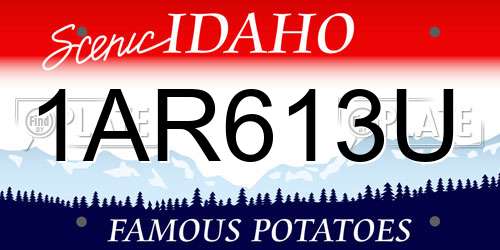 1AR613U Idaho License Plate