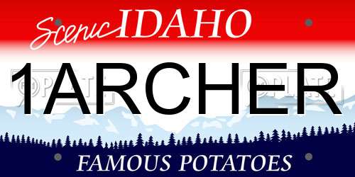 1ARCHER Idaho License Plate