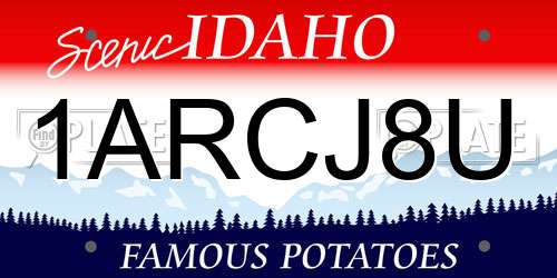 1ARCJ8U Idaho License Plate