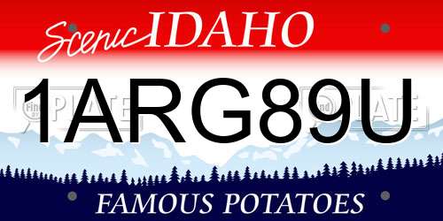 1ARG89U Idaho License Plate