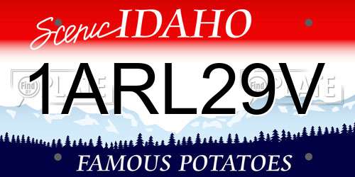 1ARL29V Idaho License Plate