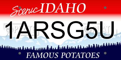 1ARSG5U Idaho License Plate