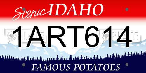 1ART614 Idaho License Plate
