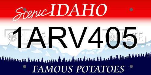 1ARV405 Idaho License Plate