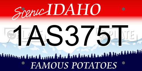 1AS375T Idaho License Plate