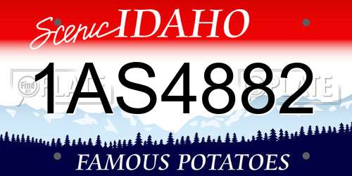 1AS4882 Idaho License Plate