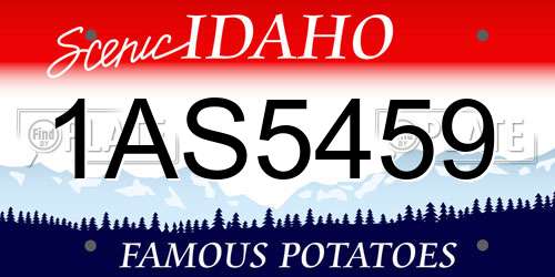 1AS5459 Idaho License Plate