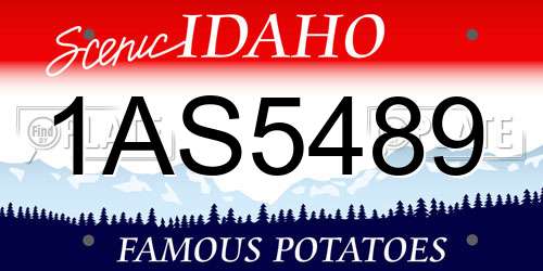 1AS5489 Idaho License Plate