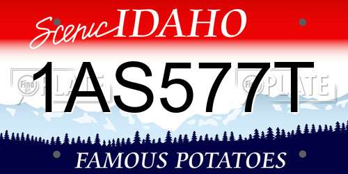 1AS577T Idaho License Plate