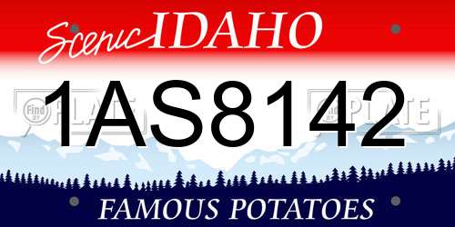 1AS8142 Idaho License Plate