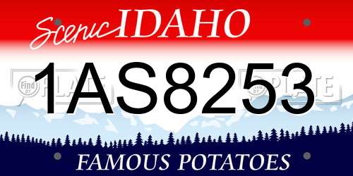 1AS8253 Idaho License Plate