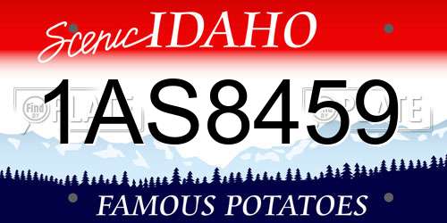 1AS8459 Idaho License Plate