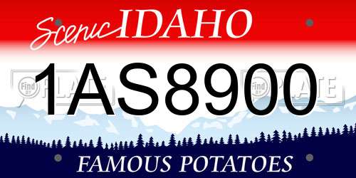 1AS8900 Idaho License Plate