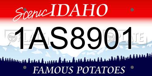 1AS8901 Idaho License Plate