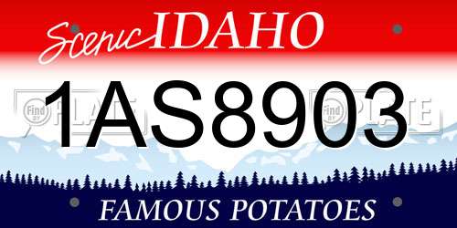 1AS8903 Idaho License Plate