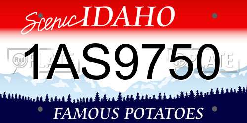 1AS9750 Idaho License Plate