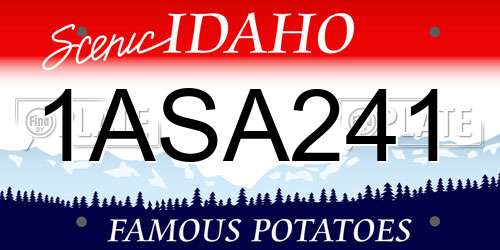 1ASA241 Idaho License Plate