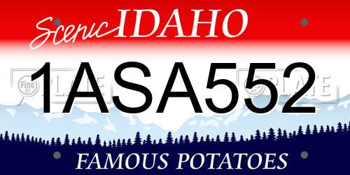 1ASA552 Idaho License Plate