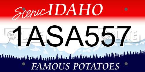 1ASA557 Idaho License Plate