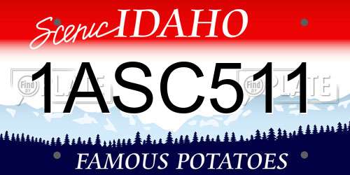 1ASC511 Idaho License Plate