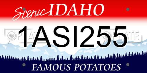 1ASI255 Idaho License Plate