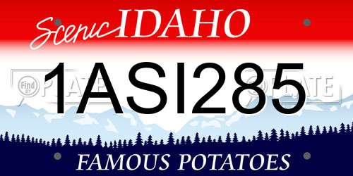 1ASI285 Idaho License Plate