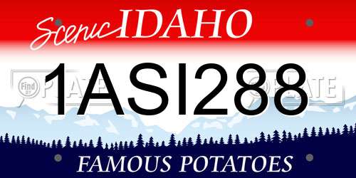 1ASI288 Idaho License Plate