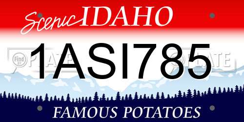 1ASI785 Idaho License Plate