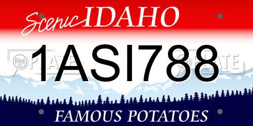 1ASI788 Idaho License Plate