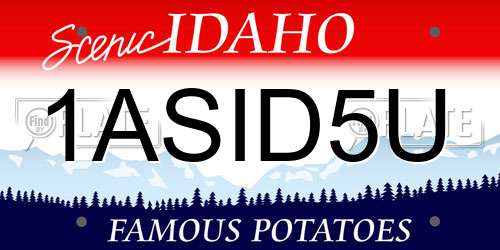 1ASID5U Idaho License Plate
