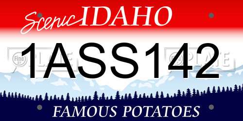 1ASS142 Idaho License Plate
